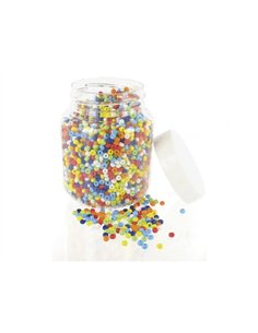 Perle rocaille opaque diamètre 5mm bocal 500g.