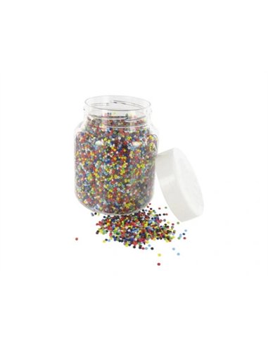 Perle rocaille opaque diamètre 3mm bocal 500g.