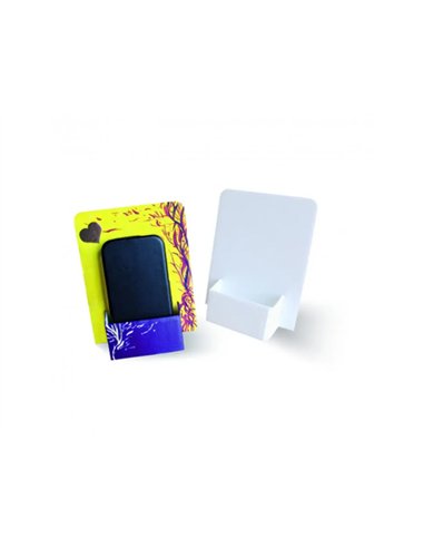 Porte telephone carton cleopatre a monter 15x12x3cm coloris blanc lot de 30.