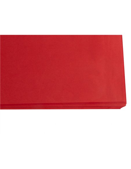 Papier de soie liderpapel 52x76cm 18g/m2 unicolore rouge sachet 25f.