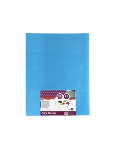 Papier de soie liderpapel 52x76cm 18g/m2 unicolore bleu ciel sachet 25f. 2