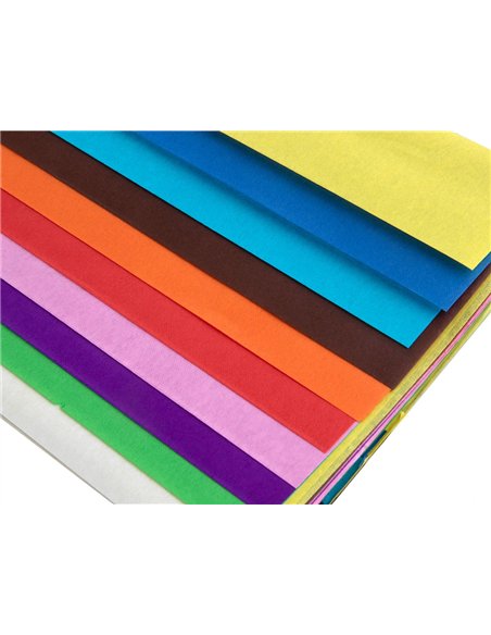 Papier de soie liderpapel 52x76cm 18g/m2 coloris assortis sachet 10f.