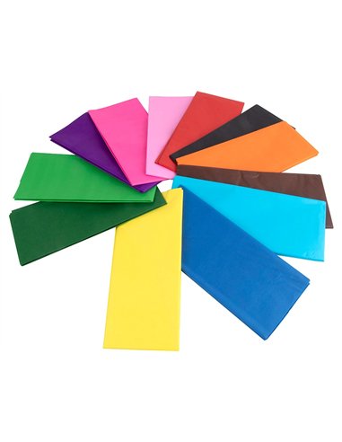 Papier de soie liderpapel 52x76cm 18g/m2 coloris assortis sachet 10f.