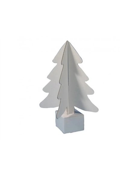 Sapin carton cleopatre 24cm coloris blanc lot de 30.