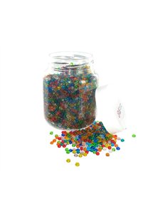 Perle rocaille transparente diamètre 5mm bocal 500g.