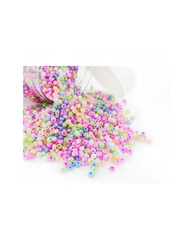 Perle de rocaille innspiro 5mm coloris nacres assortis bocal de 500g.