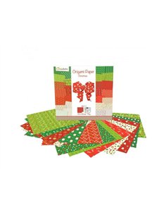 Papier origami avenue mandarine double face/uni 20x20cm noel paquet 60 feuilles.