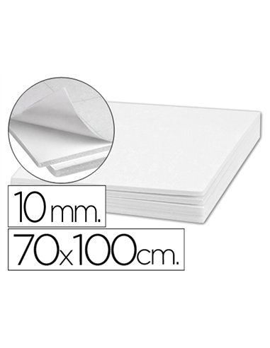 Carton plume liderpapel double-face 70x100cm epaisseur 10mm coloris blanc.