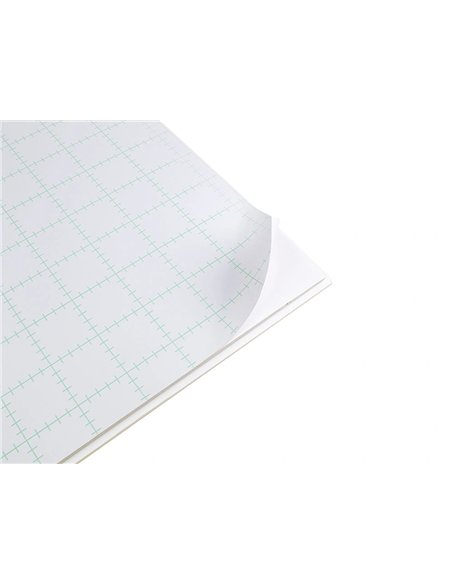 Carton entrecolle liderpapel adhesif 50x70cm epaisseur 5mm unicolore blanc.