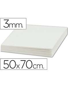 Carton entrecolle liderpapel 50x70cm epaisseur 3mm unicolore blanc.