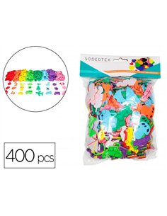 Gommettes sodertex eva adhesives 1,5mm 400 pcs 8 coloris assortis.