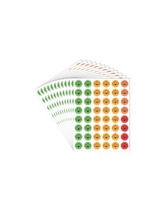 Pack de 576 gommettes sodertex 17 x 22 cm - 12 planches - coloris assortis.