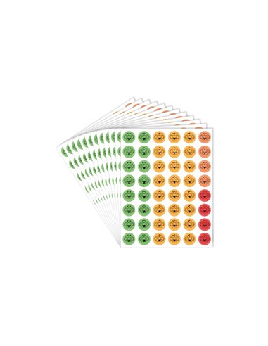 Pack de 576 gommettes sodertex 17 x 22 cm - 12 planches - coloris assortis.