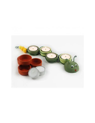 Lot de bougies chauffe-plat culture club avec socle metal 10 unites.