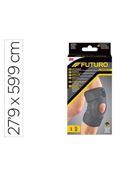 Genouillere futuro comfort fit reglable 27,9-59,9cm coloris gris.