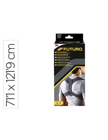 Correcteur posture futuro reglable 71,1-121,9cm coloris gris.