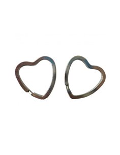 Lot porte-cles metal coeur graine creative 32 mm 10 unites.