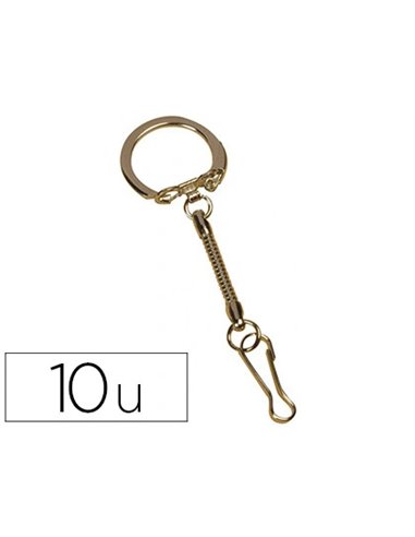 Porte-clés mousqueton sachet 10 unités.