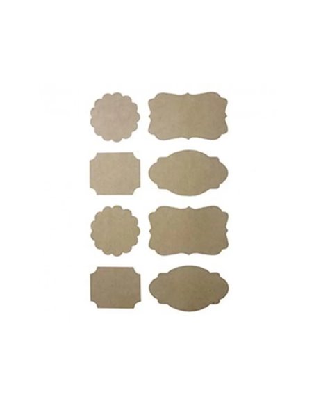 Lot stickers kraft graine creative 30mm 32 unites formes assorties.