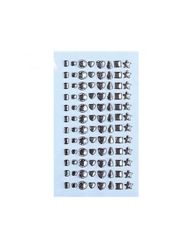 Planche strass diamants graine creative 96 pieces formes assorties.