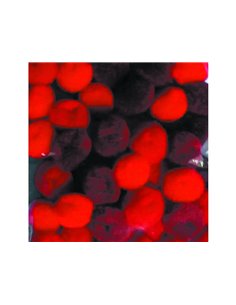 Pompons a la couleur graine creative 15 mm 45 pieces coloris rouge. 2