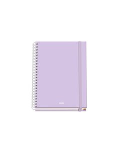 Cahier à spirale Dohe Serenity A5, 100 feuilles, quadrillage 5 mm, couverture rigide imprimée en couleur et plastifiée brillante