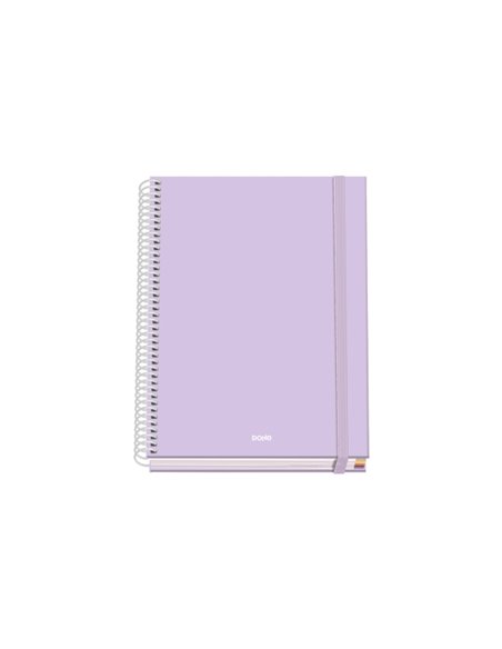 Cahier à spirale Dohe Serenity A5, 100 feuilles, quadrillage 5 mm, couverture rigide imprimée en couleur et plastifiée brillante