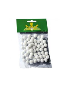 Pompons a la couleur graine creative 15 mm 45 pieces coloris blanc.