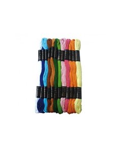 Lot fils bracelets bresiliens graine creative coton 7m assortiment standard 12 echevettes coloris assortis.