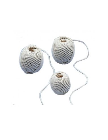 Pelote coton blanc tresse graine creative 3mm 100g.
