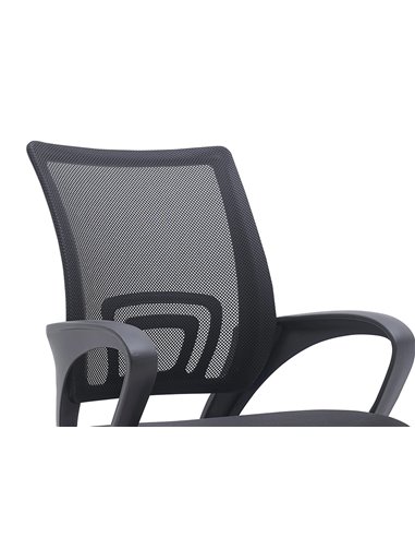 Fauteuil operateur q-connect siena maille base metal chrome hauteur max 1000mm largeur 560mm prof 570mm coloris noir.