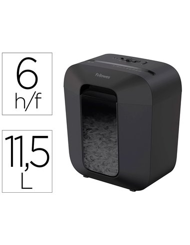 Destructeur de documents fellowes lx 25. Corbeille de 11,5l.
