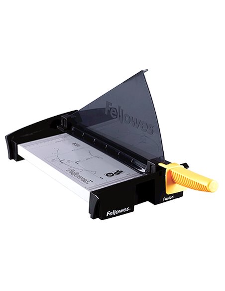 Cisaille fellowes fusion a4 capacité coupe 10f presse manuelle protection safecut coupe rabattable 550x210x65omm.