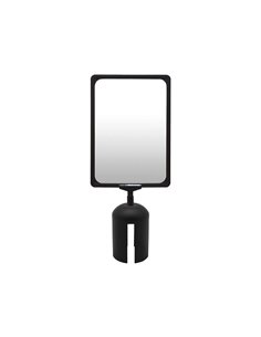 Panneau porte affiche a4 viso avec adaptateur pour poteau de guidage reco coloris noir.