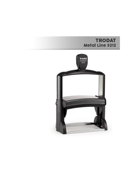 Tampon trodat metallique a encrage automatique sans cadre 15 lignes + plaque personnalisable.