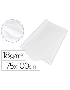 Papier de soie antalis 18g/m2 ultra-léger doux évite tout risque de rayure 75x100cm coloris blanc 500 feuilles.