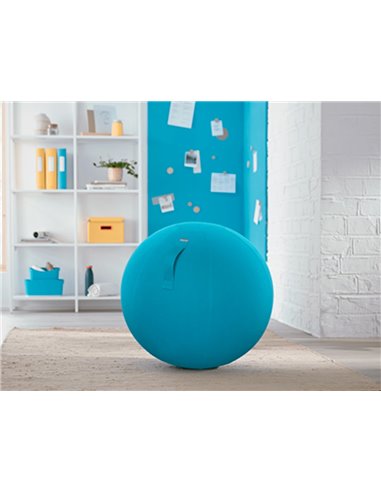 Ballon d'assise ergonomique leitz ergo cosy active bleu 65cm diametre.