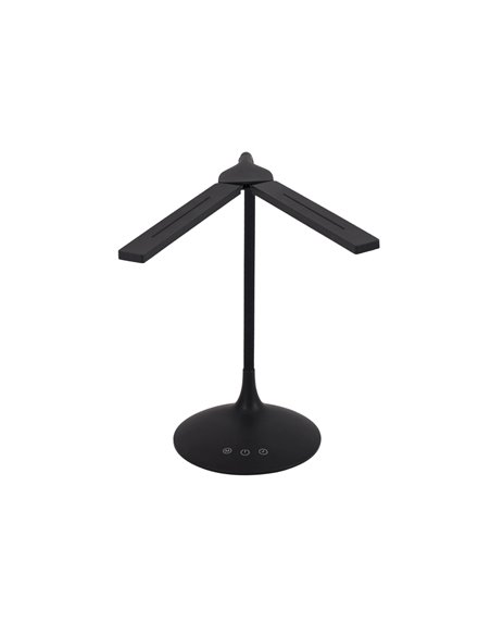 Lampe led alba 2 tetes orientables sans fil transportable longueur 27cm base diam. 17cm bras 36cm.