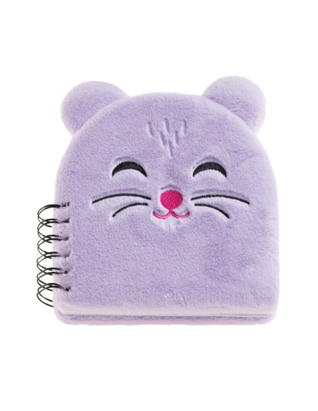 Cahier peluche hamster Miquel Rius Back2Fun - 160 feuilles lignées de papier 80 g/m² - Pages de garde et première page imprimées
