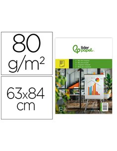 Bloc conférence liderpapel 63x84cm papier uni 80g/m2 conventions réunions 50f.