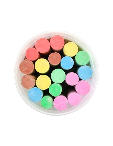 Craie trottoir liderpapel activités créatives scolaires coloris assortis boîte 20 unités.