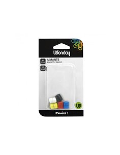 Aimant wonday ronds ï 10mm coloris assortis blister 10 unites. 2