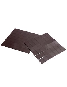 Aimant adhesif o'color 25x20mm coloris blanc et noir sachet 168 unites.