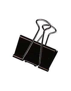 Pince q-connect double clip largeur 24mm coloris noir boite carton 10 unites. 2