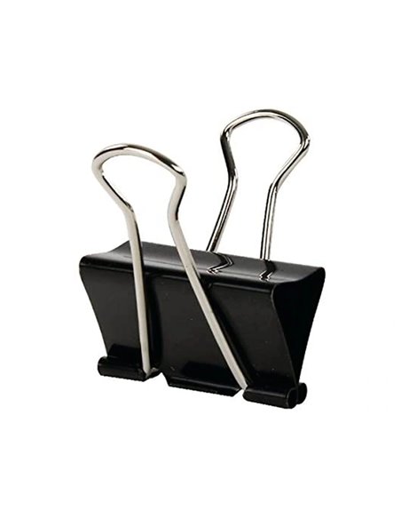 Pince q-connect double clip largeur 42mm coloris noir boite carton 10 unites.