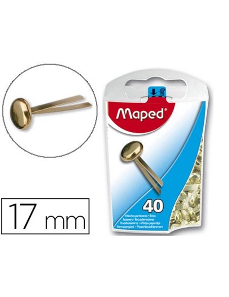 Attache parisienne maped acier laitonné 17mm boîte distributrice 40 unités.
