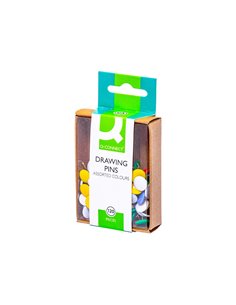 Punaise q-connect diamètre 10mm coloris assortis boîte plastique 120 unités. 2