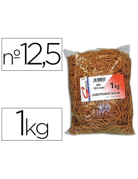 Bracelet caoutchouc sign étroit 125x1.5mm sachet 1kg.