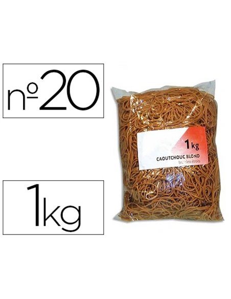 Bracelet caoutchouc sign étroit 200x1.5mm sachet 1kg.