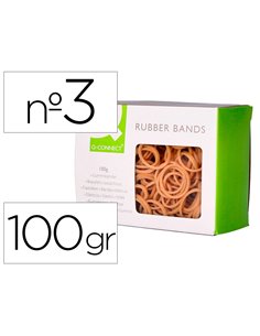 Bracelet caoutchouc q-connect n.3 30x2mm boîte fenêtre 100g.